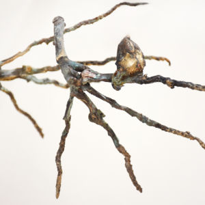 I Dream of Icarus, Cast Bronze and Patina, 16 x 12.5 X 5.5 in , 2018