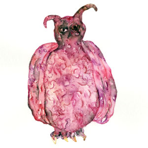 FROM 'THE WILD THINGS', 2013 watercolor on paper owl