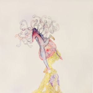 ONCE UPON A TIME... I, 2013 watercolor on paper gold leaf 22 karat